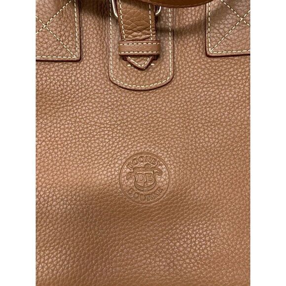 Dooney & Bourke Brown Pebble Leather Shoulder Bag - Picture 2 of 9